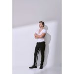 Black Trousers with White Stripe Inside