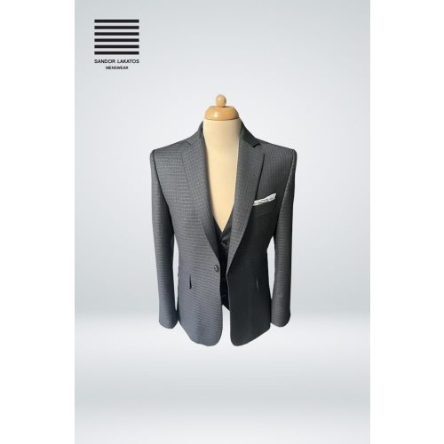 Grey Mini Cube Suit Super 150's Wool