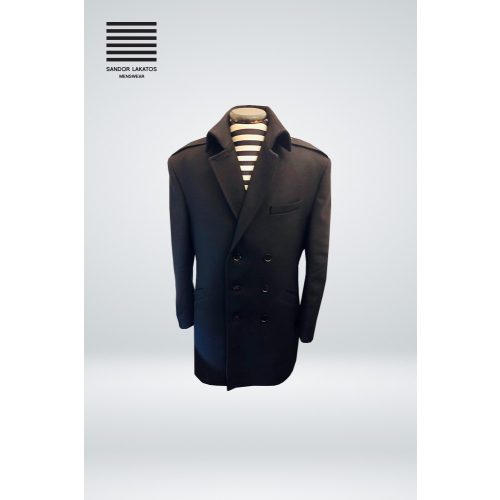 Double bottoned cashmere wool coat + pants + vest