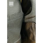 Grey Mini Cube-Patterned Suit Super 150's Wool 