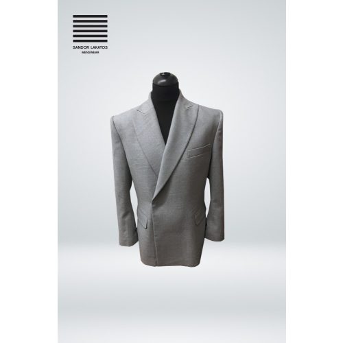 Grey Double Buttoned Suit Super 130's Wool