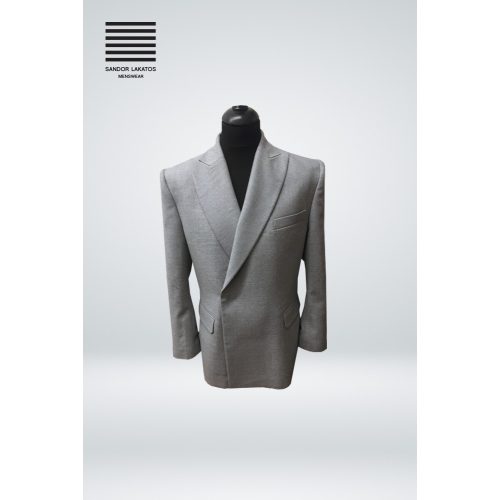 Grey Double Buttoned Suit Super 130's Wool