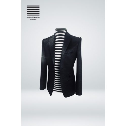 Black wool jacket + pants + vest